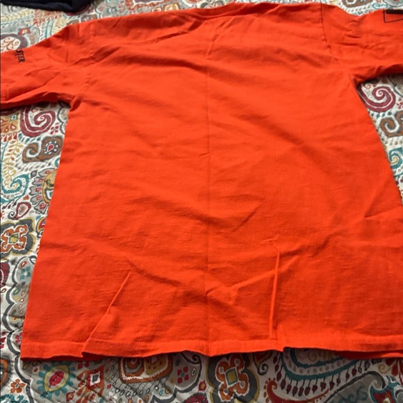Hanes Orange 'Crush More Clay' T-Shirt size small AIM - Picture 3 of 5